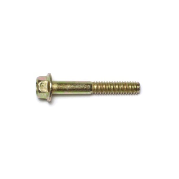 Midwest Fastener Grade 8, 1/4"-20 Flange Bolt, Zinc Plated Steel, 1-3/4 in L, 5 PK 74606 - main